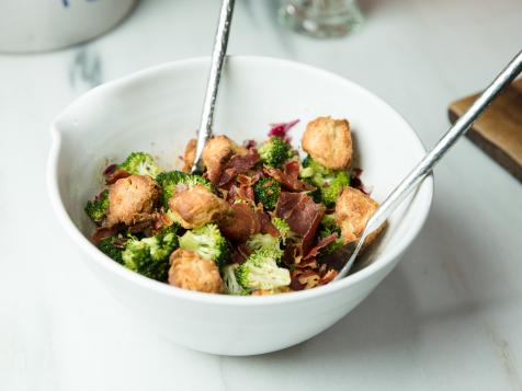 Broccoli Salad with Baked Croutons