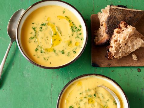 Parsnip Soup with Coriander and Parsley
