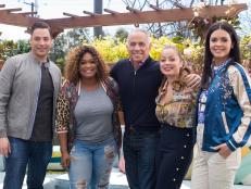 Sunny Anderson, Geoffrey Zakarian, Marela Valladolid, Jeff Mauro, Katie Lee, as seen on Food Network's The Kitchen