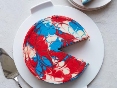 American-Inspired Marbled Cheesecake Effect