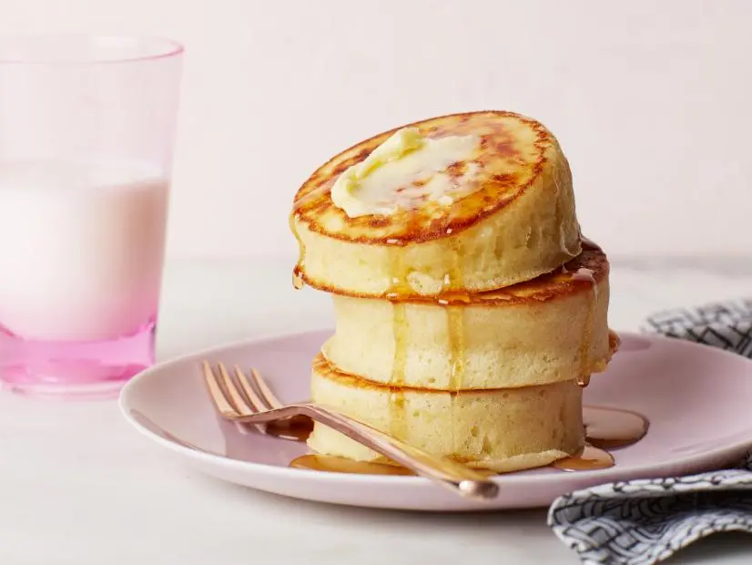 Food Network Kitchen’s Fluffy Japanese Pancakes for One-Off Recipes, as seen on Food Network.