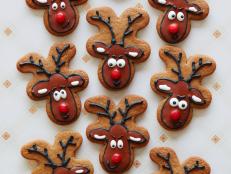 These cookies turn gingerbread its head — literally. Flipping gingerbread men upside down provides the perfect shape to decorate the cookies to look like reindeer. Leave some out for Santa and his reindeer and they will most certainly be impressed.