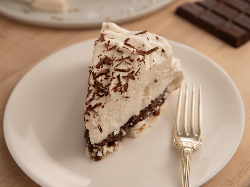 Close-up of Chocolate Pecan Meringue Torte, as seen on The Pioneer Woman: Back to the Basics, Season 15.
