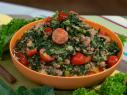 Sunny Anderson makes Sausage Creamed Collards, as seen on Food Network's The Kitchen