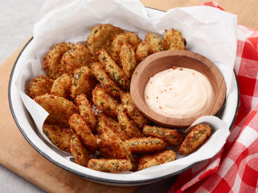 Food Network Kitchen’s Air Fryer Fried Pickles for NEW FNK, as seen on Food Network.
