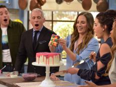 Melissa Ben-Ishay makes a Tie Dye Birthday Cake, as seen on Food Network's The Kitchen
