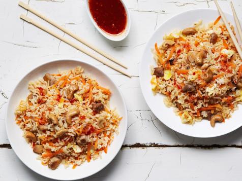 Sweet and Spicy Chicken and Cashew Fried Rice
