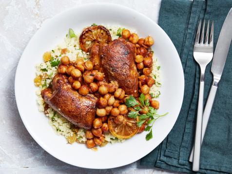 Saucy Moroccan Chicken and Lemon with Date Couscous
