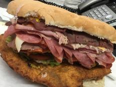 <p>The Brooks family of B&amp;B Grocery created The Killossal, which is piled high with deli meat, pork tenderloin and burger patties. Tom Pizzica calls it "absolutely gorgeous," but also suggests the other more traditional sandwiches, such as the local favorite, Garlic Sausage and Kosher Corned Beef.</p>