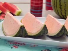 What fun to slice into a mini watermelon and reveal luscious watermelon ice cream hidden inside!