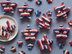 Give these patriotic cookies a shake to see the tiny red, white and blue stars inside the candy windows.