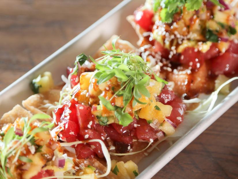 Citrus Avocado Poke as Served at Foster's Kitchen in Kailua Kona, Hawaii, as seen on Diners, Drive-Ins and Dives, Season 28.