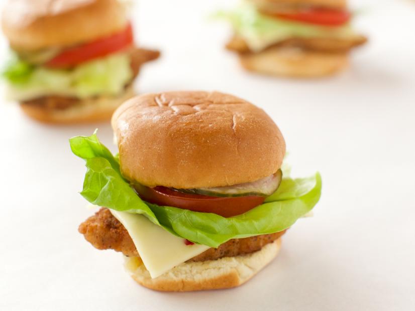 Close-up of Poppin' Pork Chop Sandwiches, as seen on The Pioneer Woman, Season 19.