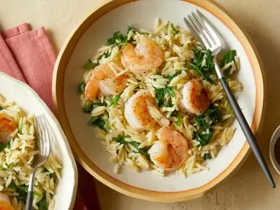 Giada De Laurentiis' Lemony Shrimp Scampi with Orzo and Arugula