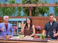 Geoffrey Zakarian, Katie Lee, and Jeff Mauro share Summer Cocktail Hour Bites, as seen on Food Network's The Kitchen