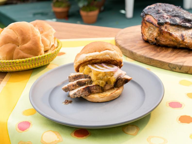 Co-host Katie Lee's dish Citrus Grilled Turkey Breast with Pineapple Marmalade, as seen on The Kitchen, Season 17.