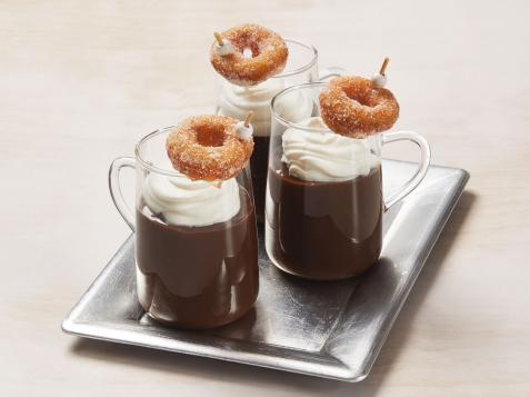 Coffee Pudding with Mini Doughnuts