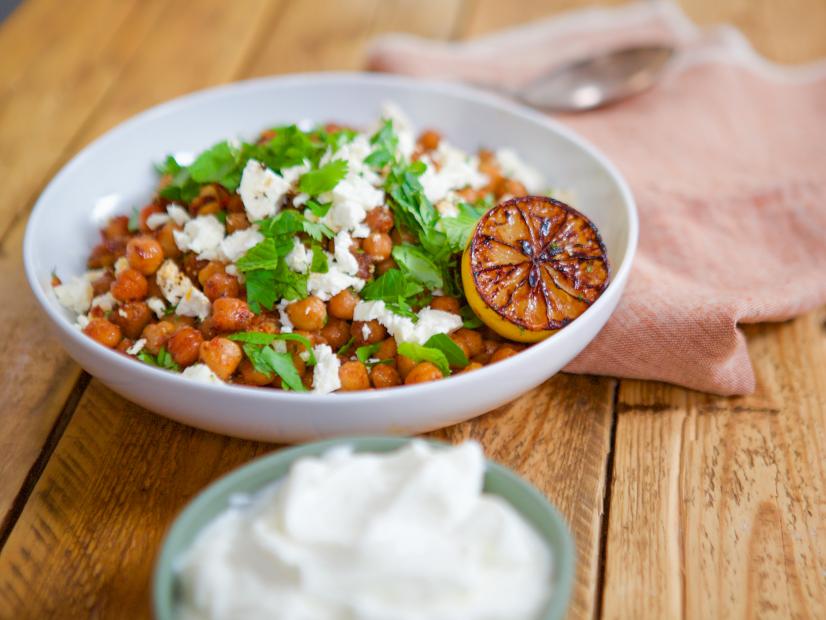 Molly Yeh's Harissa-braised Chickpeas with Feta