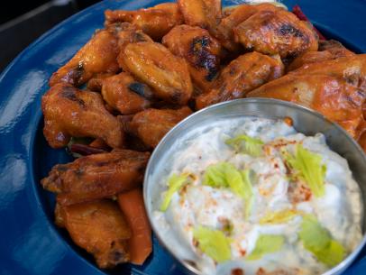 Chef Eric Greenspan's Spicy Garlic Chicken Wings, as seen on Guy's Ranch Kitchen, Season 2.