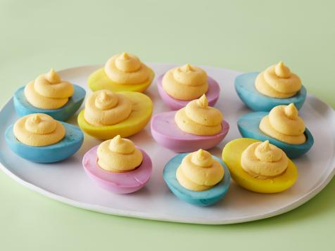 Colorful Naturally-Dyed Deviled Eggs