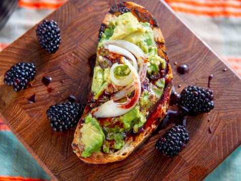 Avocado Confit with Blackberry Dressing