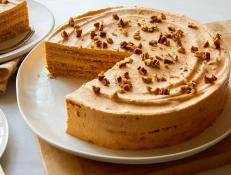 Think of this no-bake dessert as an icebox cake crossed with pumpkin pie that features a creamy spiced filling layered between graham crackers. The guest-worthy treat comes together quickly and can be made ahead, perfect for stress-free entertaining (or anytime at all).