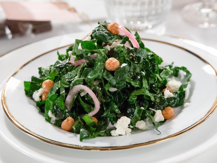 Giada's Kale and Chickpea Salad, as seen on Giada Entertains, Season 4.