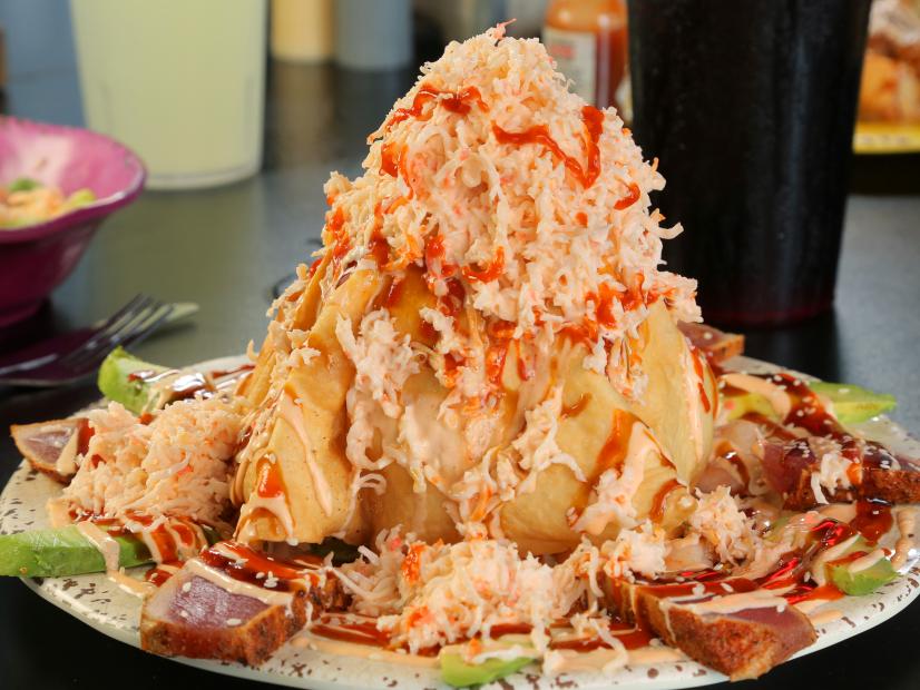 The Volcano as Served at Seither's Seafood in New Orleans, Louisiana, as seen on Diners, Drive-Ins and Dives, Season 29.