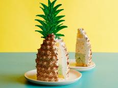Prepare for dropping jaws: This tropical take on baked Alaska is a total spectacle. The toasted outside conceals a tower of creamy roasted pineapple no-churn ice cream. The recipe makes more ice cream than you need for the dessert, but you will be happy to have the leftovers. 