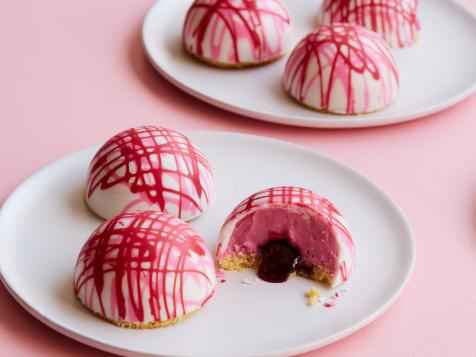 Raspberry-Lemon White Chocolate Domes