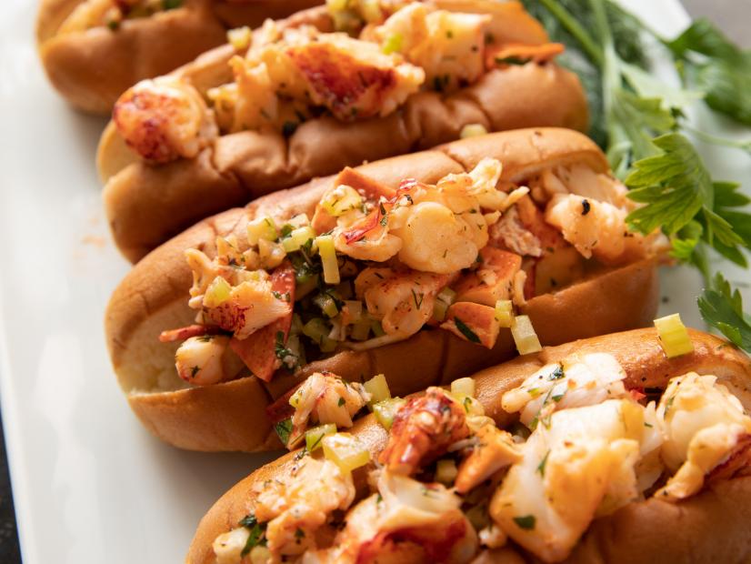 Close-up of Warm Lobster Rolls, as seen on Barefoot Contessa: Back to the Basics, Season 16.