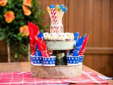 The hosts share a Patriotic Party Display and Marshmallow Eagle Cookies, as seen on Food Network's The Kitchen
