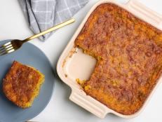This easy-to-make, cheesy corn casserole recipe goes from mixing bowl to oven in less than 10 minutes and is the perfect side for any potluck or holiday gathering.