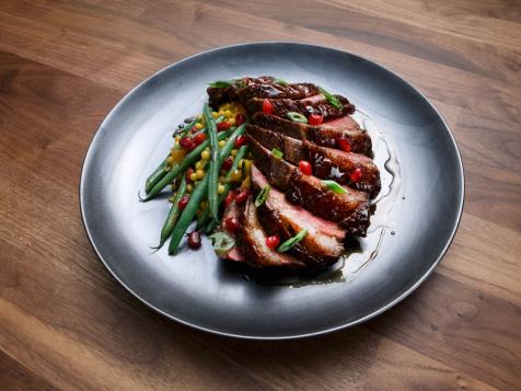 Seared Duck with Pomegranate Molasses and Israeli Couscous