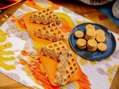 Sunny's Easy Peanut Butter Cookie Waffle Ice Cream Sandwiches