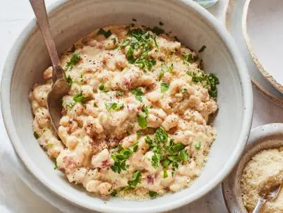 Food Network Kitchen’s Carbonara Beans.