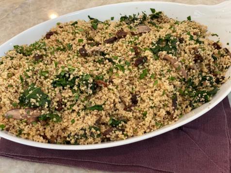 Fall Couscous with Swiss Chard, Raisins and Warm Spices