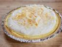 Close-up of Shortcut Coconut Cream Pie , as seen on The Pioneer Woman, Special.