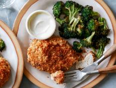 Healthy Air Fryer Parmesan Chicken with Broccoli
