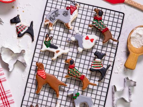 Holiday Dog Cutout Sugar Cookies