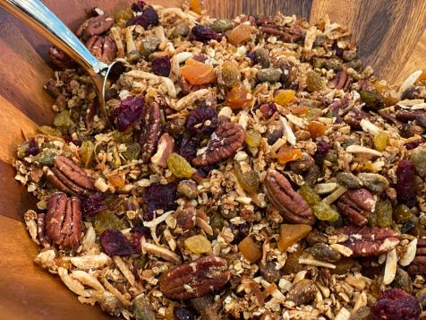 Coconut Maple Granola with Mixed Nuts and Dried Fruit