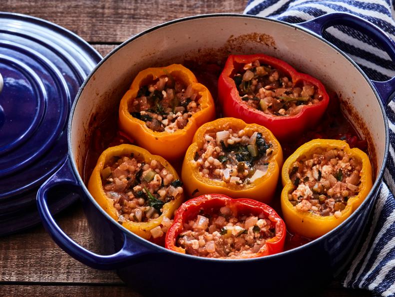 Food Network Kitchen's Healthy Vegetable and Couscous Stuffed Peppers.