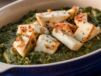 Special guest Maneet Chauhan's dish, Palak Paneer, as seen on Guy’s Ranch Kitchen, Season 4.