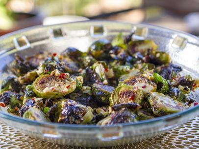 Crista Luedtke's Boon Brussels Sprouts, as seen on Guy's Ranch Kitchen Season 4.