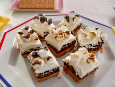Beauty shot of Molly Yeh's S'mores Brownies, as seen on Girl Meets Farm, Season 7.