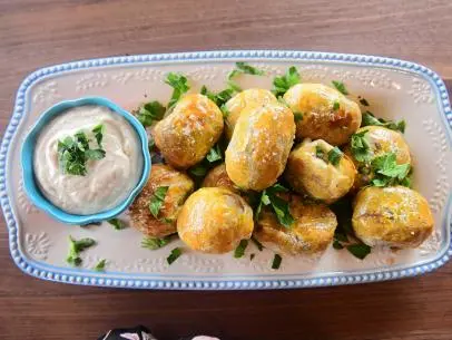 Close-up of Mini Beef Wellingtons, as seen on The Pioneer Woman, season 27.