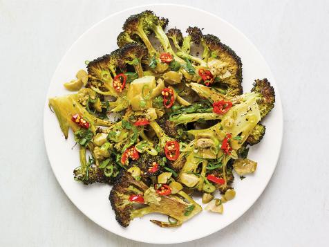 Roasted Broccoli Steaks with Olive Relish