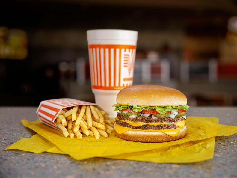 #2 Double Meat Whataburger with Cheese, Peach Shake, French Fries Whatameal