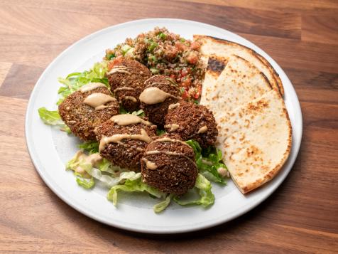 Falafel with Tabbouleh and Tahini Sauce