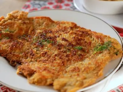 Art Weiner Schnitzel as served at Red Rock Deli in Albuquerque, New Mexico, as seen on Diners, Drive-ins, and Dives, season 34.